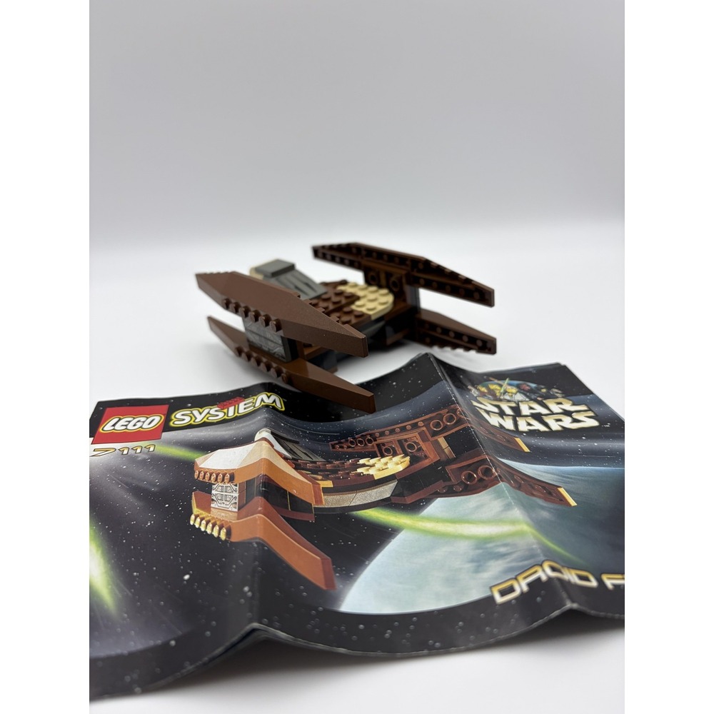Vtg LEGO Star Wars 7111 Droid Fighter Complete Set Instructions Episode I 1999